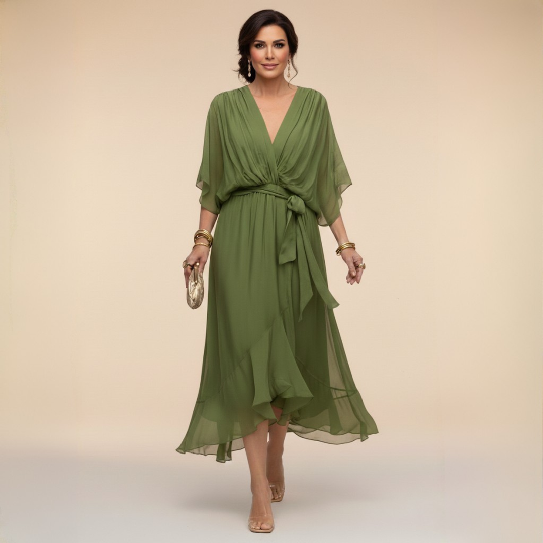 Agnès Paris | Robe en chiffon à décolleté V