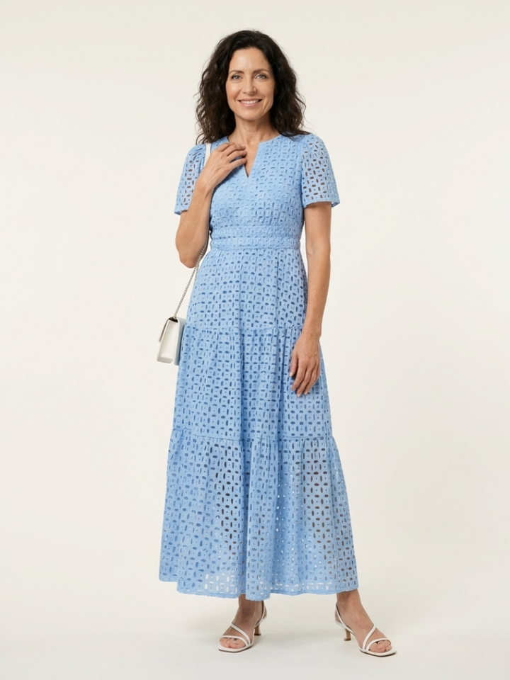 Agnès Paris | Robe midi à manches courtes Brielle