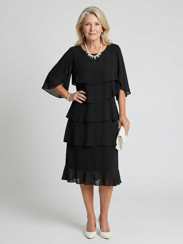 Agnès Paris | Robe Midi à Volants Margaux