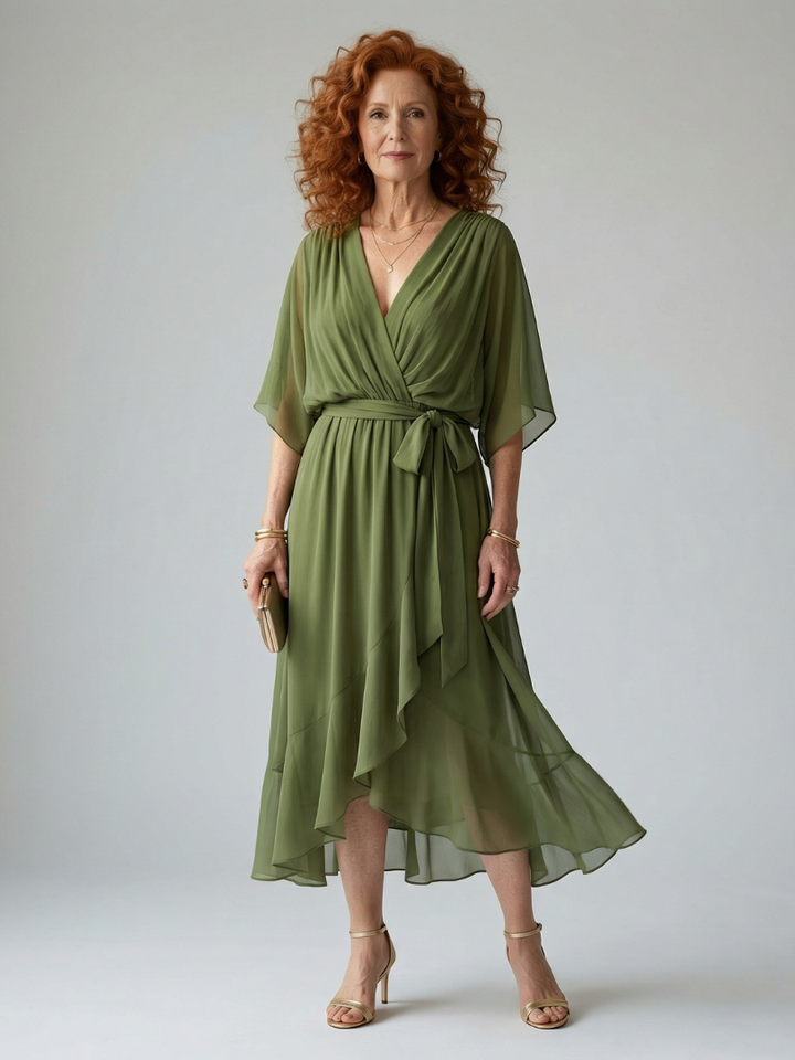 Agnès Paris | Robe Midi Drapée Elric