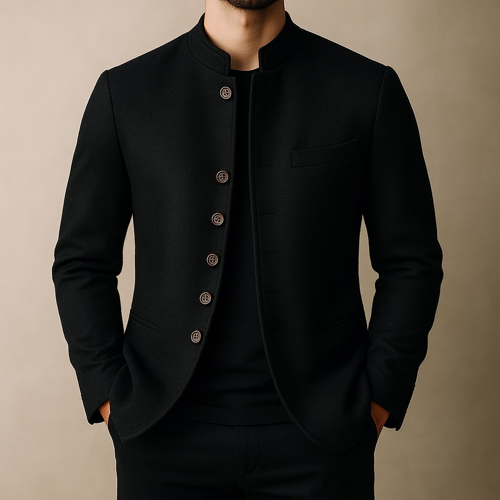 Agnès Paris | VESTE EN LAINE AVEC COL DROIT
