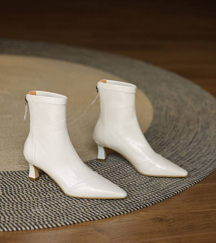Agnès Paris | Bottines en cuir à talon élégant
