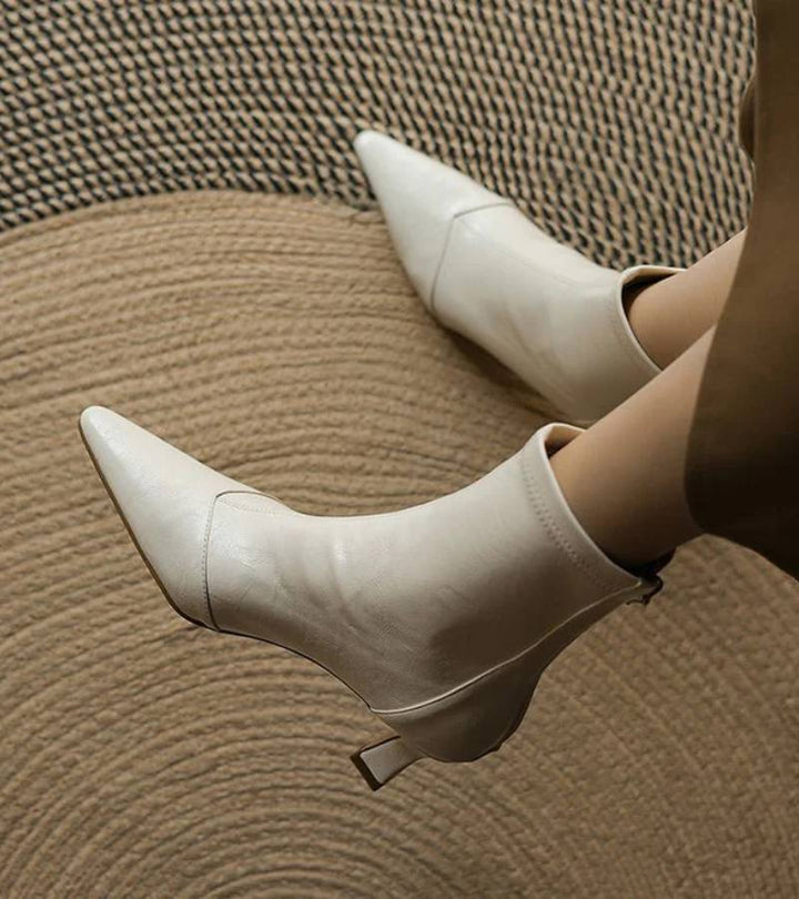 Agnès Paris | Bottines en cuir à talon élégant