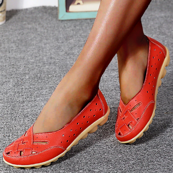 Agnès Paris | Mocassins Élégants en Cuir Aéré
