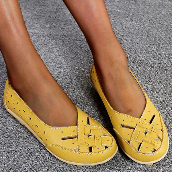 Agnès Paris | Mocassins Élégants en Cuir Aéré