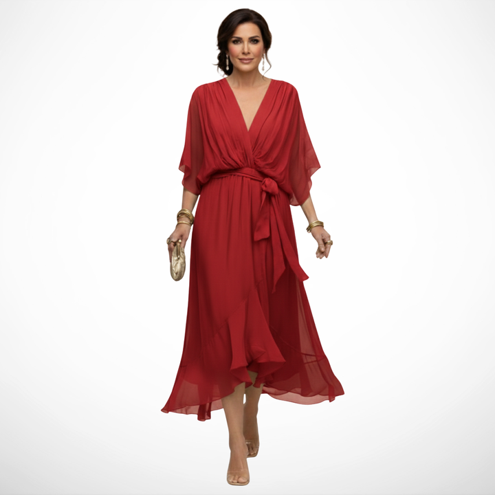 Agnès Paris | Robe en chiffon à décolleté V