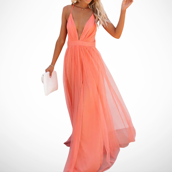Agnès Paris | Robe Maxi Lumière Corail
