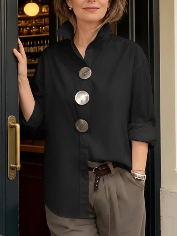 Agnès Paris | Chemisier Élégant À Gros Boutons Sophie