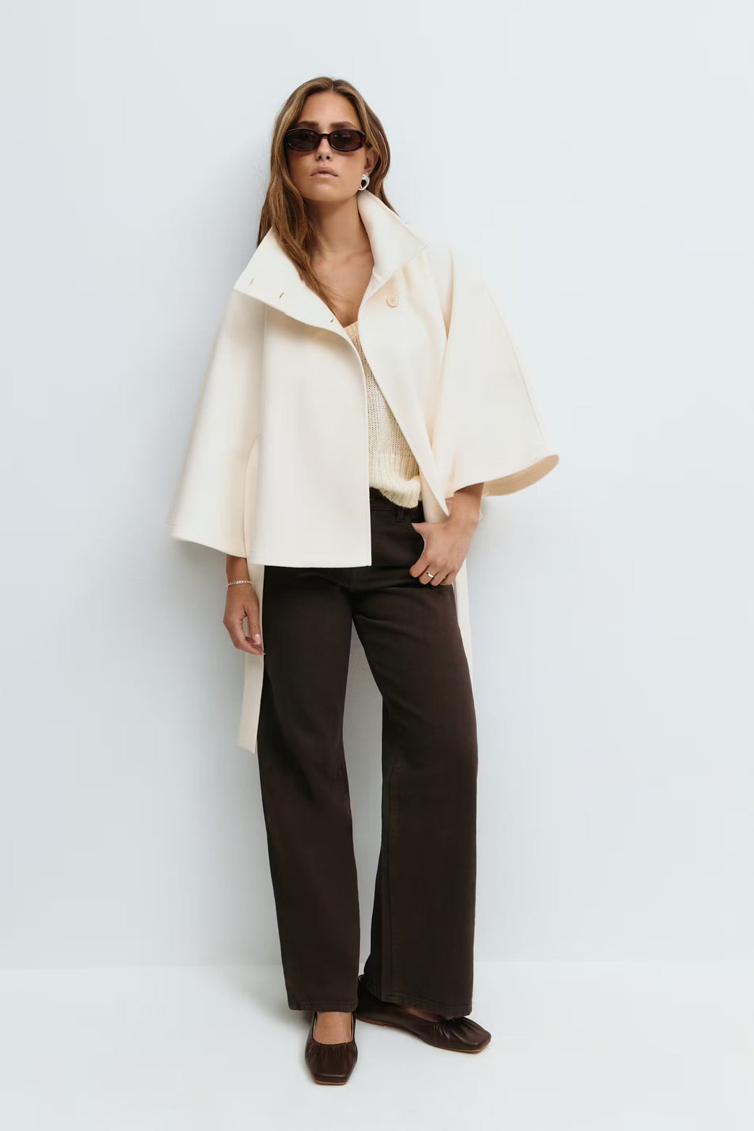 Agnès Paris | CAPE JACKET AVEC CEINTURE