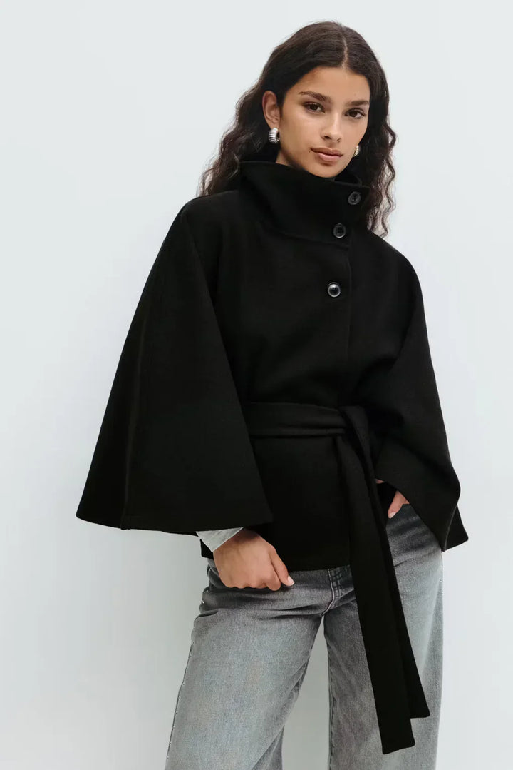 Agnès Paris | CAPE JACKET AVEC CEINTURE