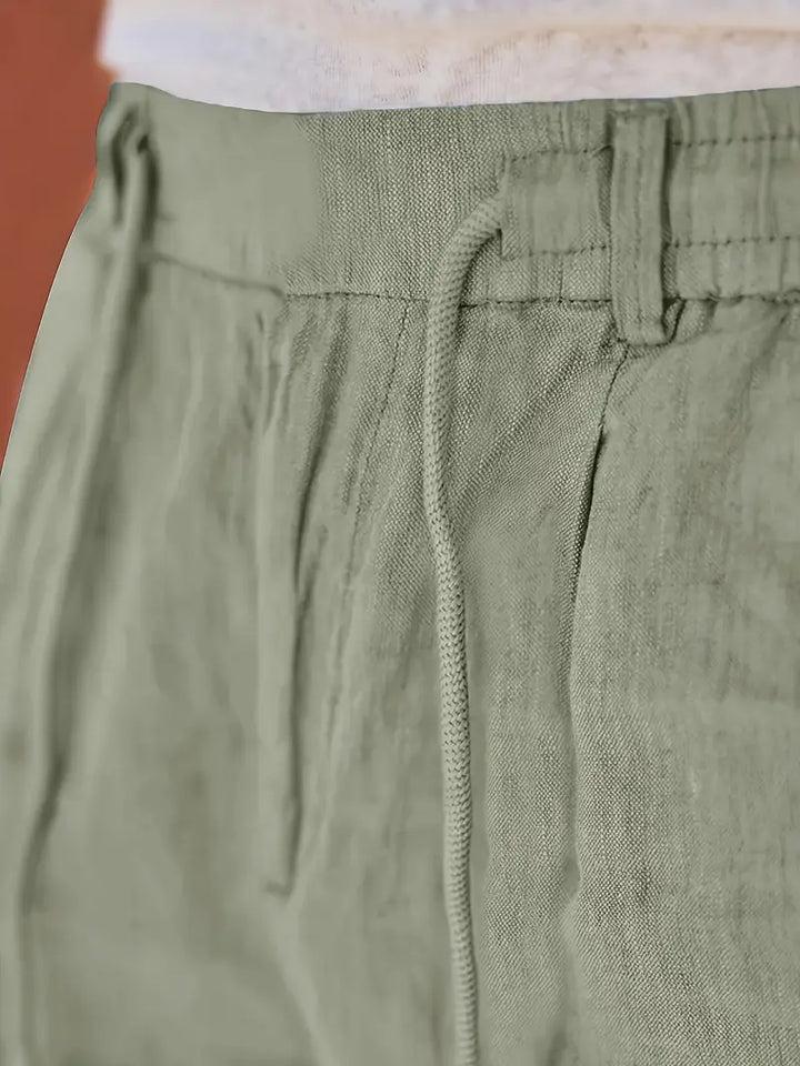 Agnès Paris | PANTALONS LARGES EN LIN AVEC CORDON
