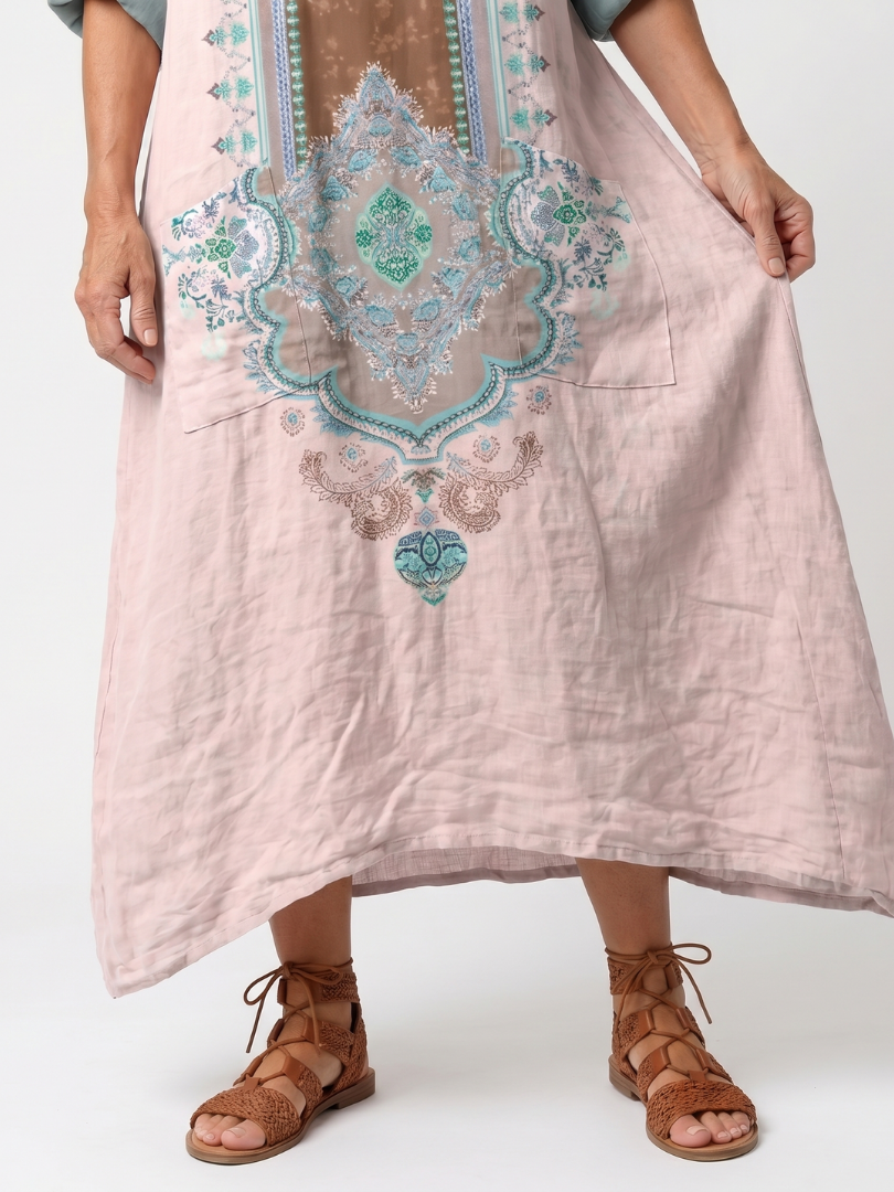 Agnès Paris | Robe Midi Brodée à Poches Mathilde
