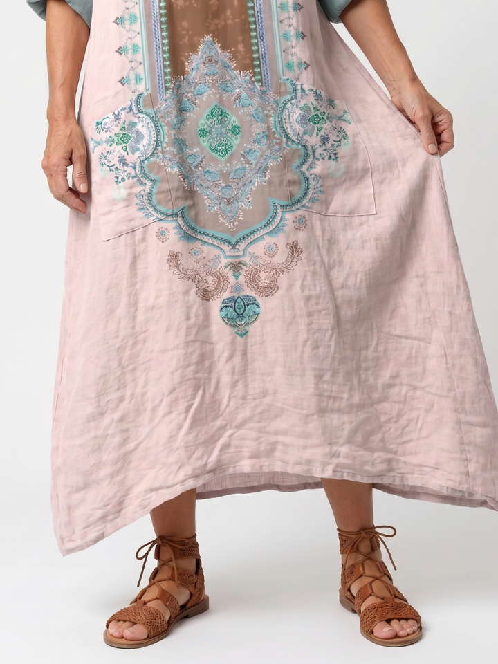 Agnès Paris | Robe Midi Brodée à Poches Mathilde