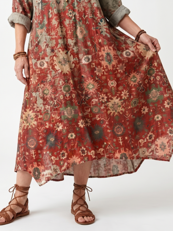 Agnès Paris | Robe Midi Imprimée à Poches Sylvie