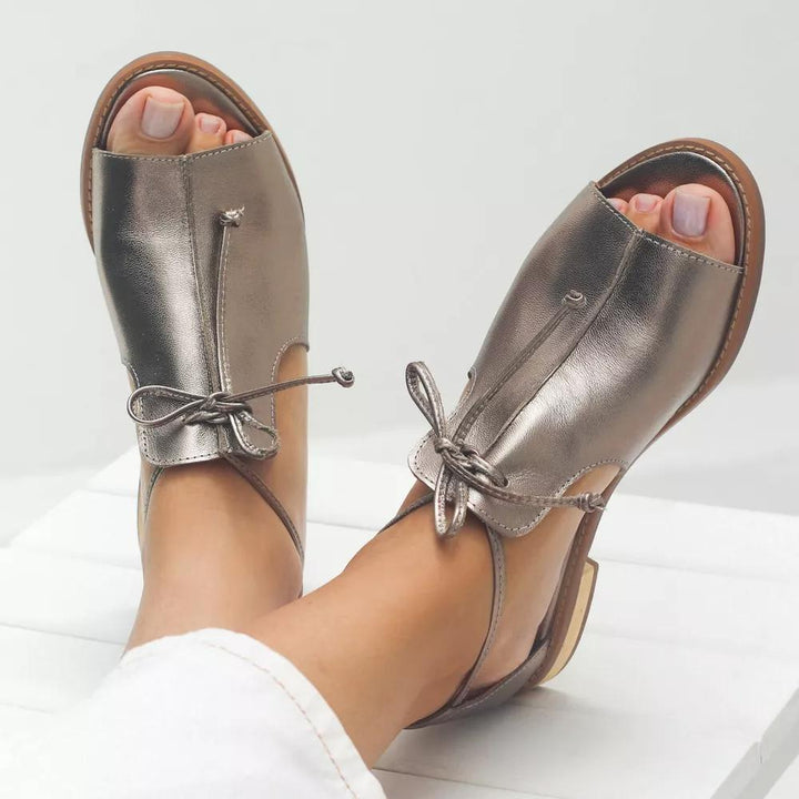 Agnès Paris | Sandales Plates en Cuir Nicole
