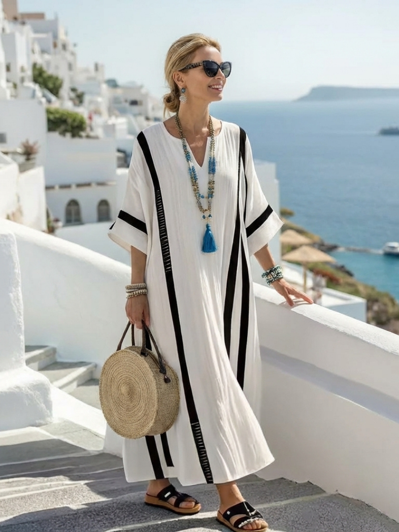 Agnès Paris | Robe Maxi à Manches Courtes Elvienne