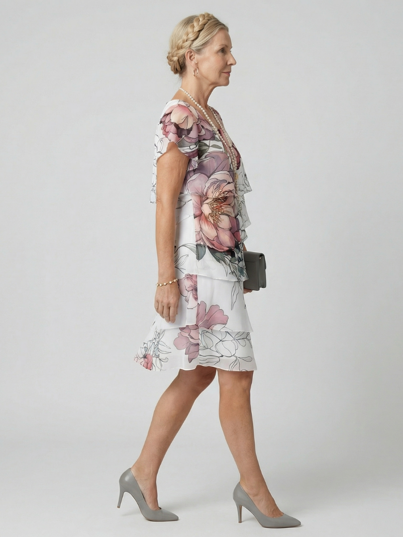 Agnès Paris | Robe florale propre à longueur genou Kualani