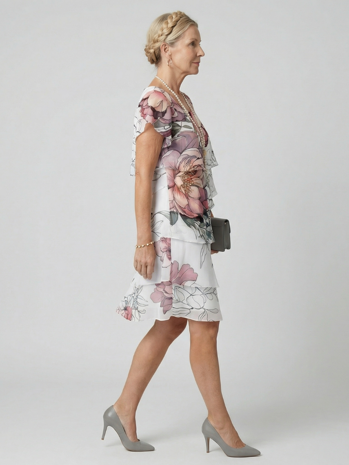 Agnès Paris | Robe florale propre à longueur genou Kualani