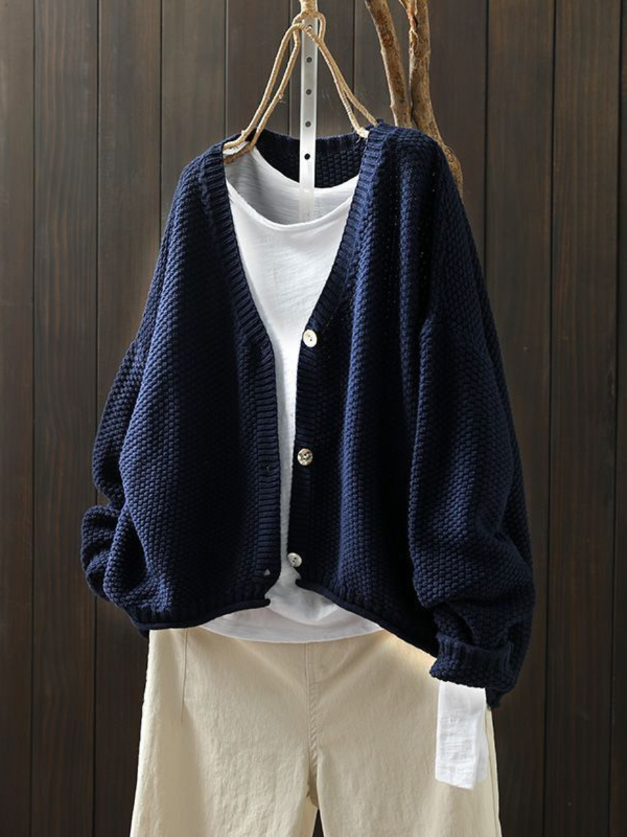 Agnès Paris | Cardigan Maille Épaisse Col V Élina