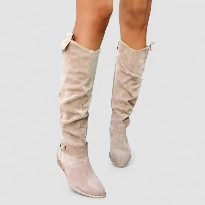 Agnès Paris | Bottes Hautes Effet Daim Manon
