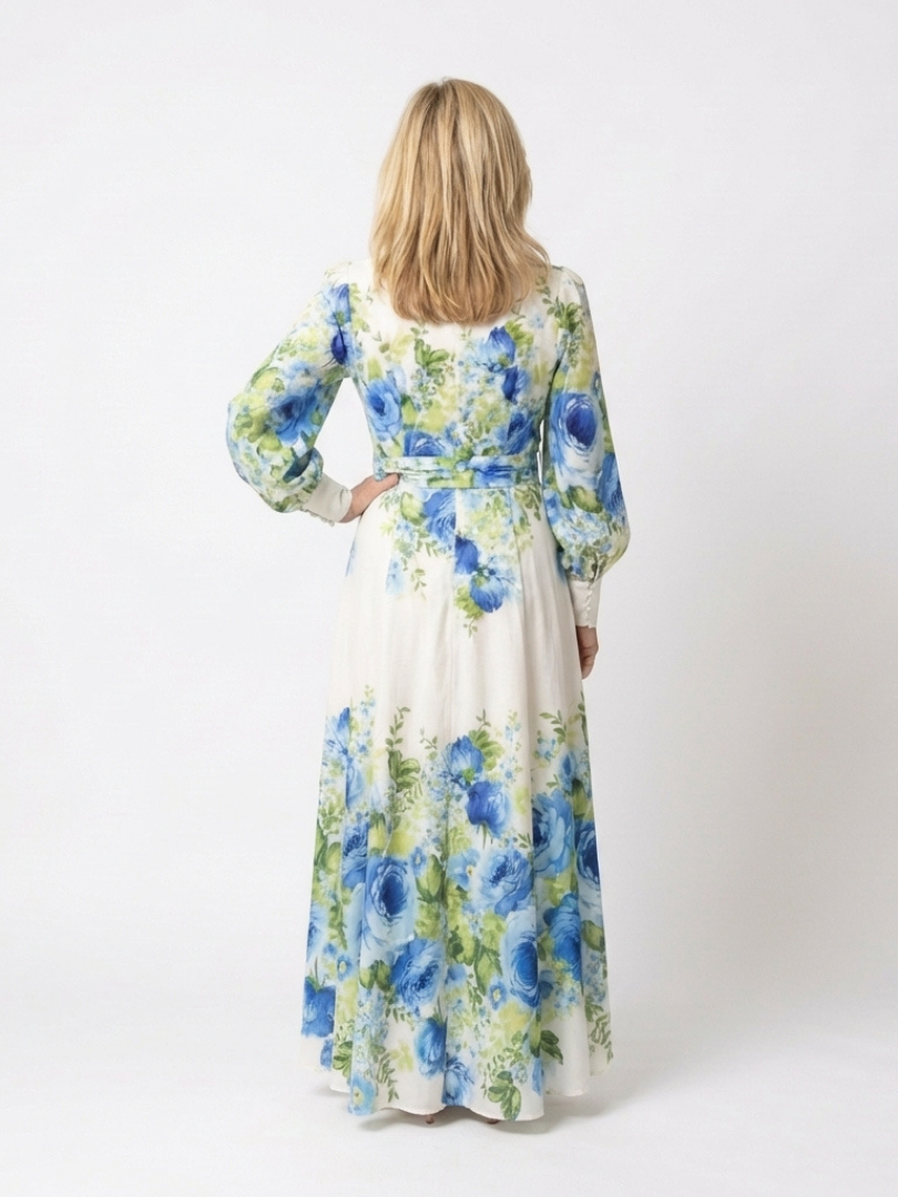 Agnès Paris | Robe Maxi à Manches Longues à Fleurs Nora