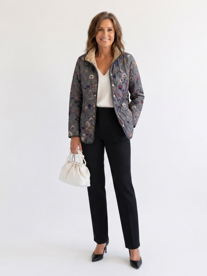 Agnès Paris | Veste Matelassée Fleurs Séchées Nathalie