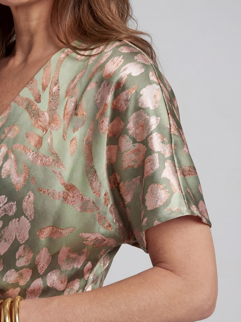 Agnès Paris | Robe Midi à Imprimé Abstrait Coralie