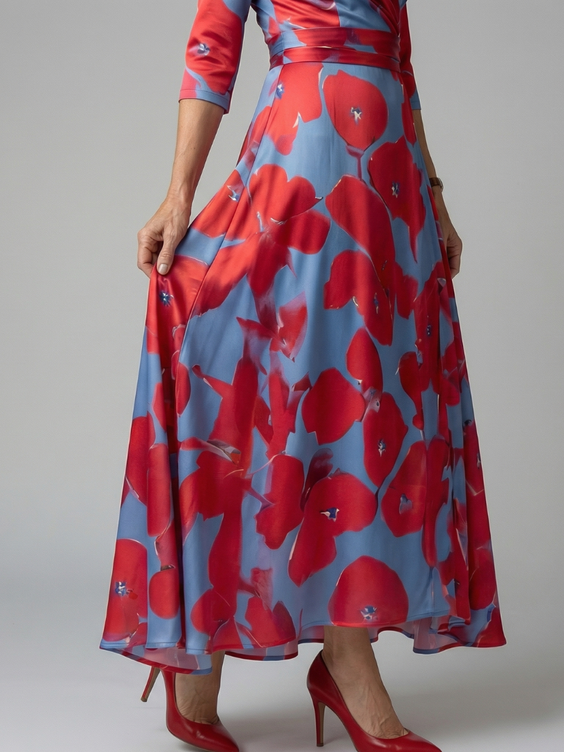 Agnès Paris | Robe Midi Croisée à Col Celine