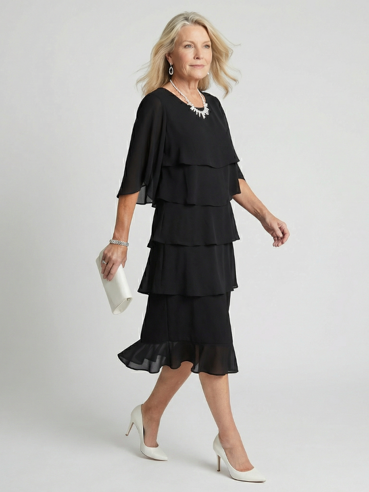 Agnès Paris | Robe Midi à Volants Margaux