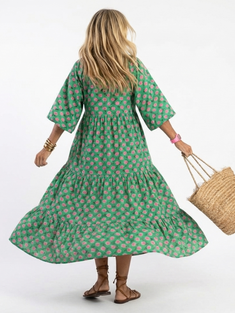 Agnès Paris | Robe Midi à Imprimé Floral Fiora