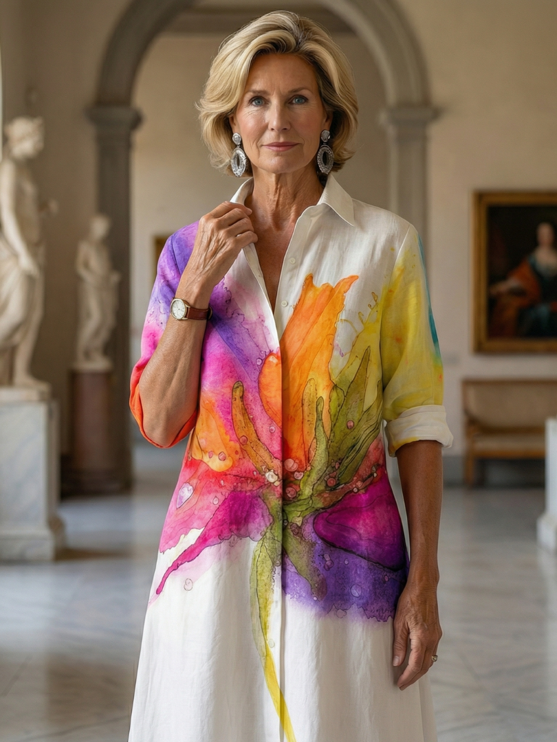 Agnès Paris | Robe de Jardin Peinte Ulyssa