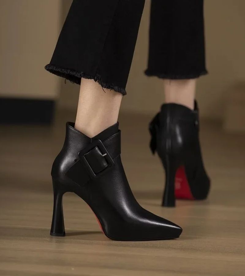 Agnès Paris | Bottines Signature à Talon & Boucle Oversize