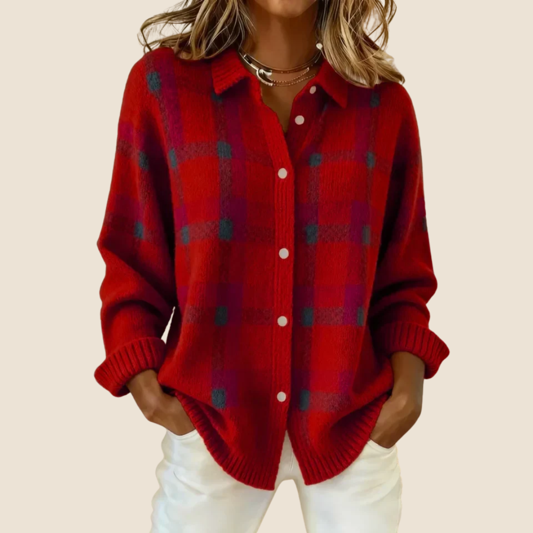 Agnès Paris | Veste-Chemise en Maille à Carreaux Florence