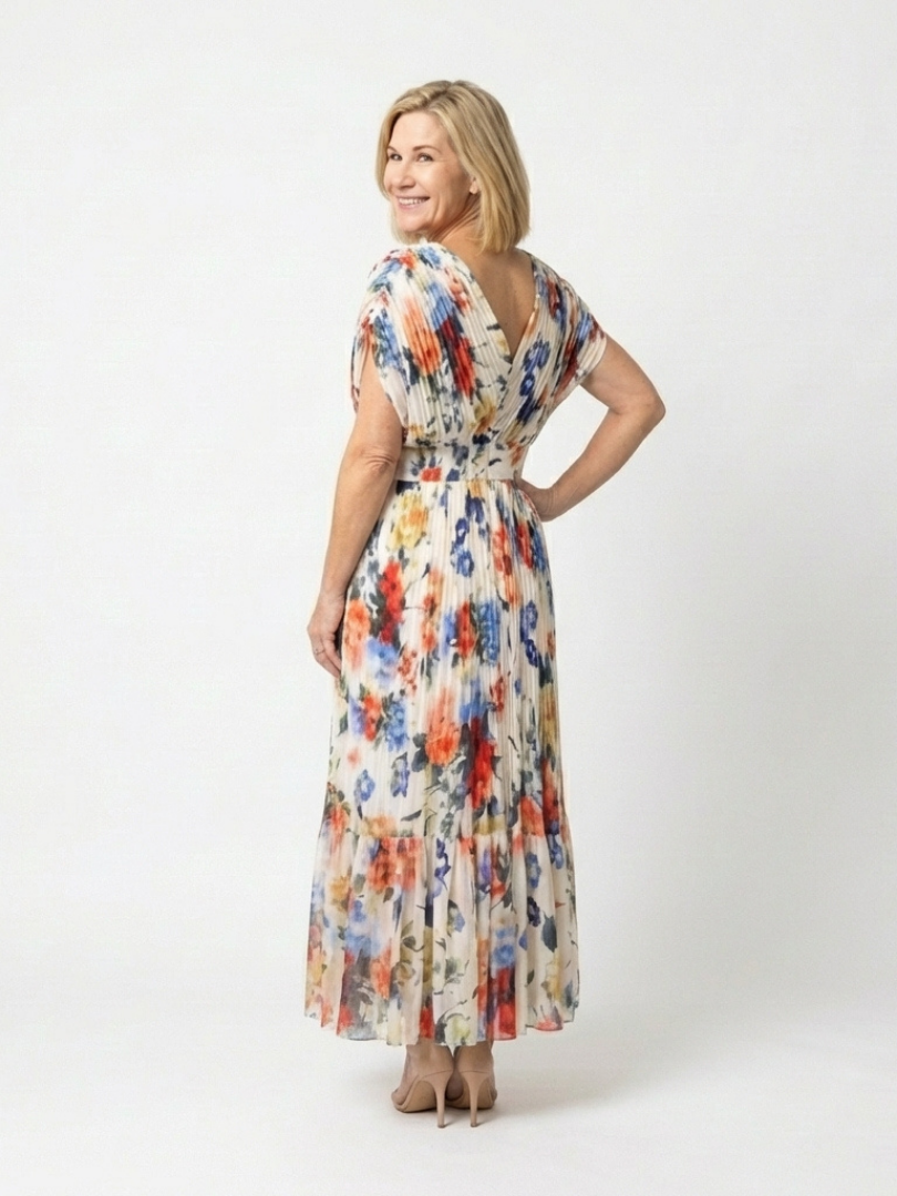 Agnès Paris | Robe Midi Fleurie Plissée Savannah