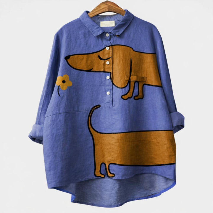 Agnès Paris | Blouse Élégante à Motif Canin