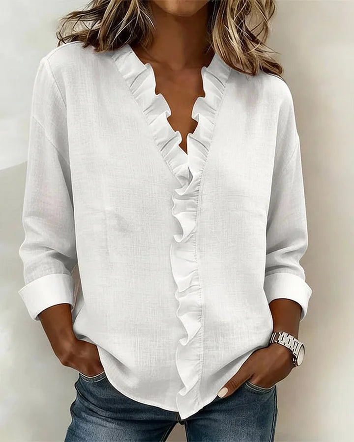 Agnès Paris | Blouse Élégante Volants Claire