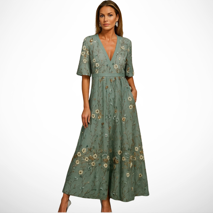 Agnès Paris | Robe Longue Élégance Botanique