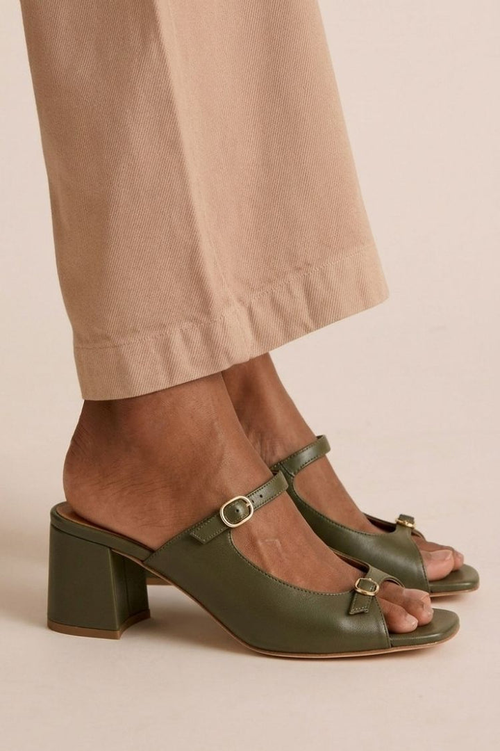 Agnès Paris | Sandales Talon Bloc Bicolores Monique