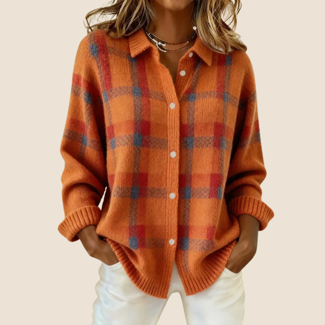 Agnès Paris | Veste-Chemise en Maille à Carreaux Florence