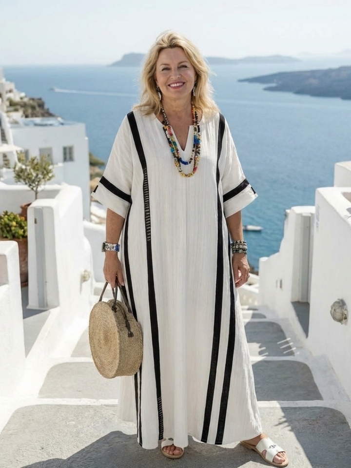 Agnès Paris | Robe Maxi à Manches Courtes Elvienne