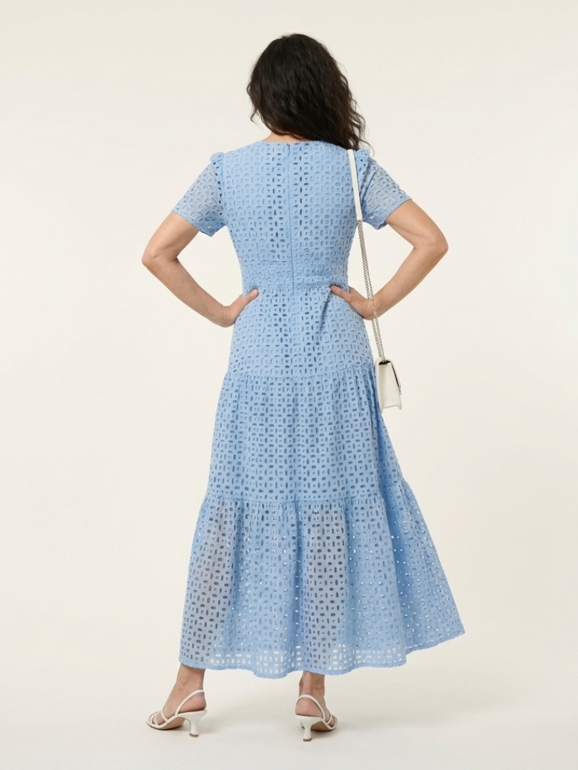 Agnès Paris | Robe midi à manches courtes Brielle