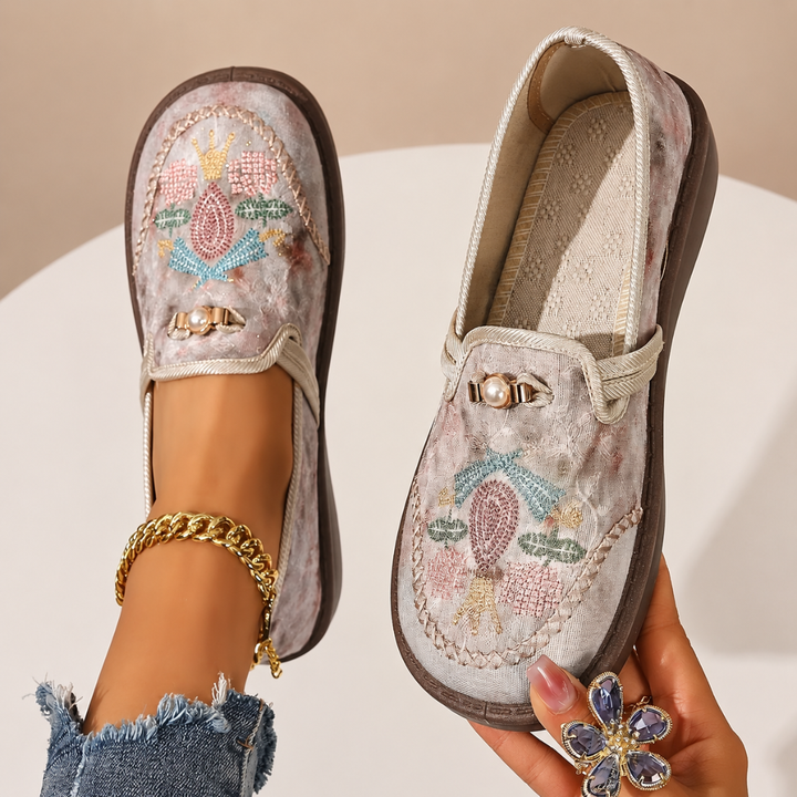 Agnès Paris | Mocassins Brodés Confort Michèle