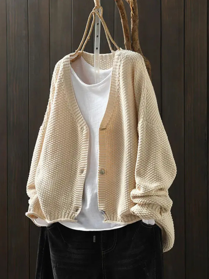 Agnès Paris | Cardigan Maille Épaisse Col V Élina