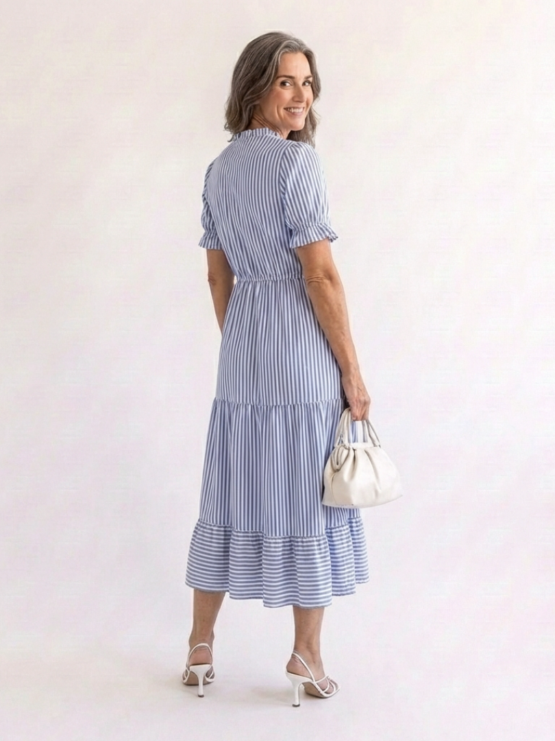 Agnès Paris | Robe midi à manches courtes Dakato