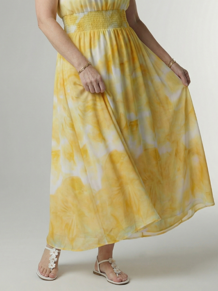 Agnès Paris | Robe Midi à Encolure Halter Froncée Sylin