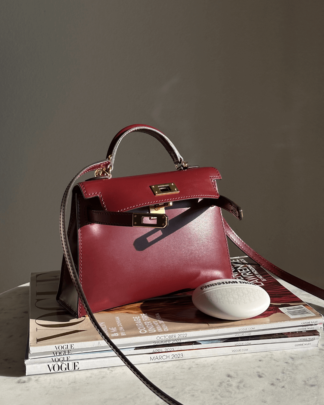 Agnès Paris | MINI SAC EN CUIR BORDEAUX ÉLÉGANT