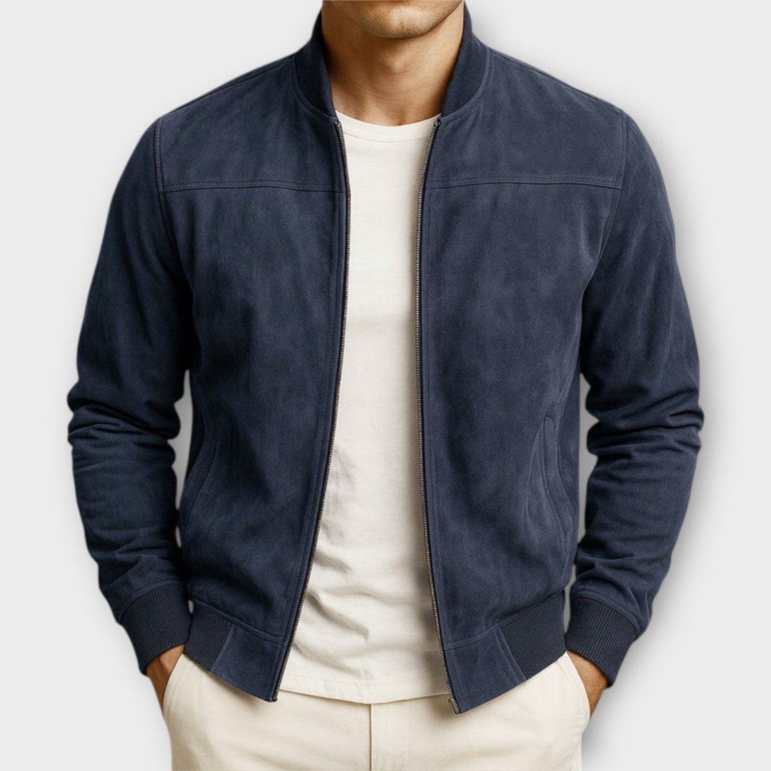 Agnès Paris | VESTE BOMBER EN CUIR SUEDE HOMME