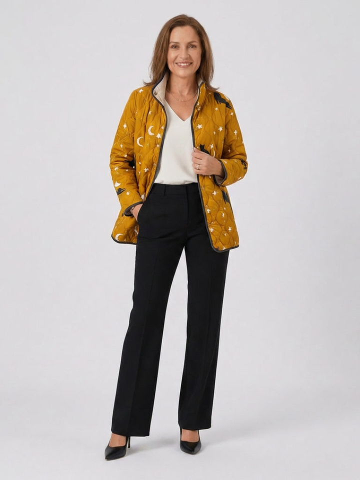 Agnès Paris | Veste Matelassée Chats et Étoiles Nicole
