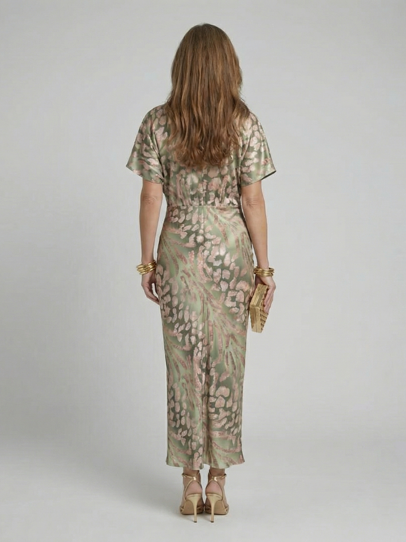 Agnès Paris | Robe Midi à Imprimé Abstrait Coralie