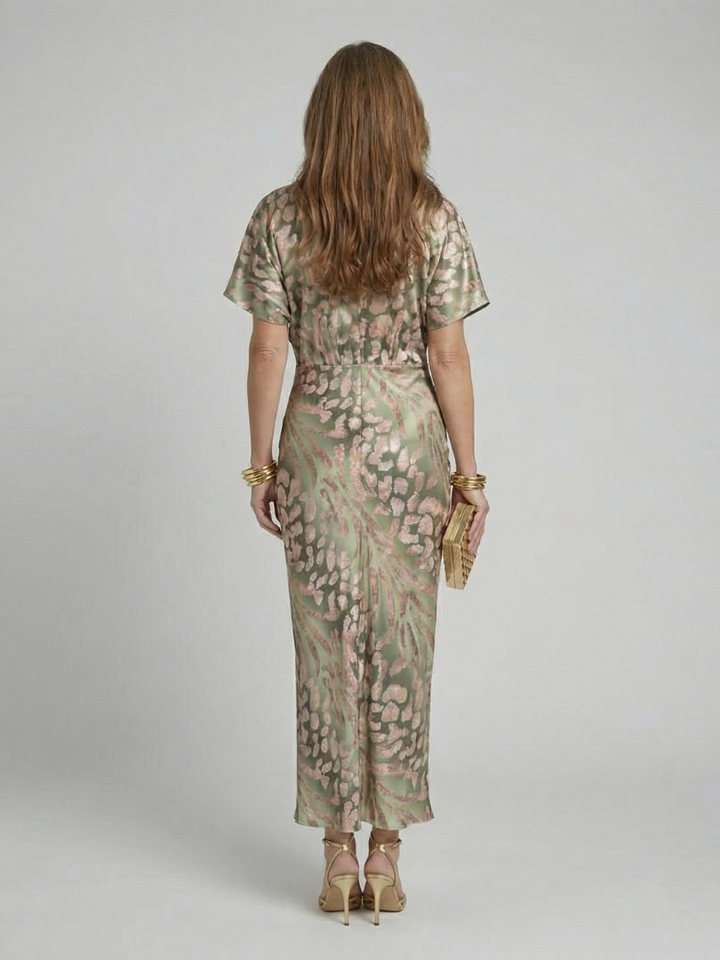 Agnès Paris | Robe Midi à Imprimé Abstrait Coralie